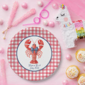 Sommerhummer, Gingham, 4. Juli Pappteller (Party)
