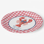Sommerhummer, Gingham, 4. Juli Pappteller (Schrägansicht)