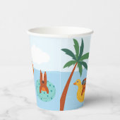 Sommerhunde am Strand Pappbecher (Rechts)