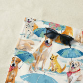 Sommerhunde Personalisiertes farbiges Muster Strandtuch (Beispiel)