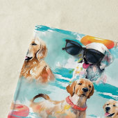 Sommerhunde Personalisiertes Farbmuster Strandtuch (Beispiel)