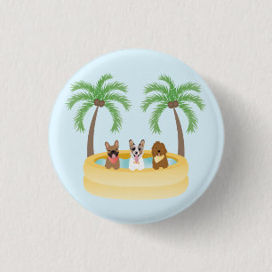 Sommerhunde Schwimmbad Button