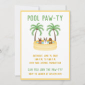 Sommerhunde Schwimmbad Einladung (Vorderseite)