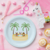 Sommerhunde Schwimmbad Pappteller (Party)