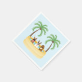 Sommerhunde Schwimmbad Serviette (Ecke)