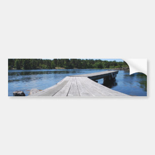 Sommeridyll auf einem einsamen schwedischen Fjord Autoaufkleber
