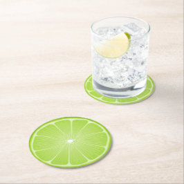Sommerjubeln: Spaß Limon Runder Pappuntersetzer