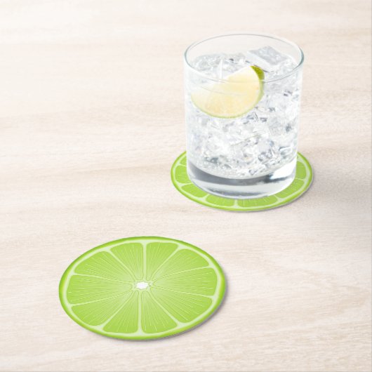 Sommerjubeln: Spaß Limon Runder Pappuntersetzer (Vor Ort)