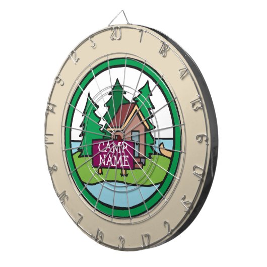 Sommerjugendcamphütte mit Sonderzeichen Dartscheibe (Vorderseite rechts)