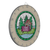 Sommerjugendcamphütte mit Sonderzeichen Dartscheibe (Vorderseite Links)