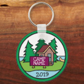Sommerjugendcamphütte mit Sonderzeichen Schlüsselanhänger (Vorderseite)