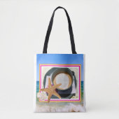 Sommerkaffee Nachtisch Ozean Blick Tote Tasche. Tasche (Vorderseite)