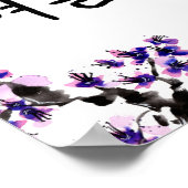 Sommerkalligraphie und Blüten in Korea Poster (Ecke)