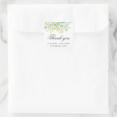 Sommerkamille danke. Hochzeit von Frühlingsblumen Quadratischer Aufkleber (Tasche)