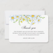 Sommerkamille. Frühjahrsgarten Blume Hochzeit Dankeskarte (Vorderseite)