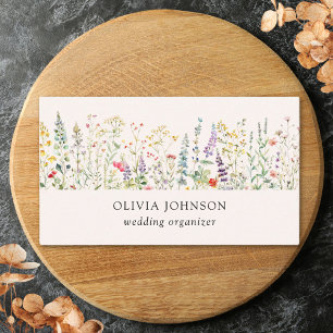 Sommerkarte Wildblume Flora Business Card Visitenkarte