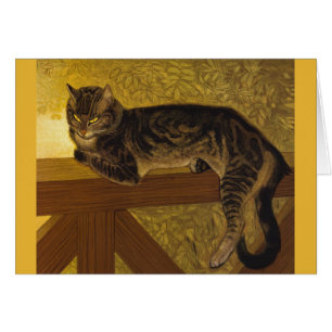 Sommerkatze auf Balustrade Steinlen