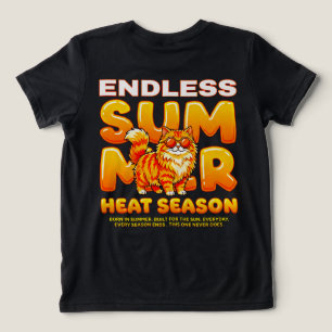 Sommerkatze-Geschenk – Endlose Hitze Saison Retro Tri-Blend Shirt