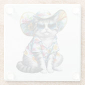 SOMMERKATZE MIT SHIRT UND HITZ GLASUNTERSETZER (Rückseite)