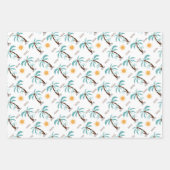 Sommerkatze Tropenbaum Geschenkpapier Set (Vorderseite 2)