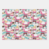 Sommerkatze Tropenbaum Geschenkpapier Set (Vorderseite)