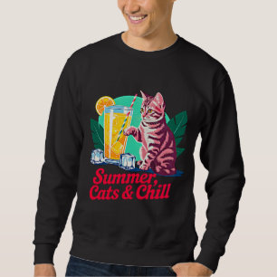 Sommerkatzen & Chill - Lustiger cooler Katzenliebh Sweatshirt