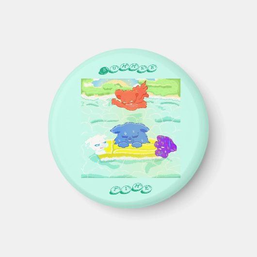 Sommerkatzen Magnet (Vorne)