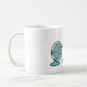 Sommerkatzendesign vor dem Ventilator | Hundedesig Kaffeetasse (Links)