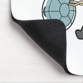 Sommerkatzendesign vor dem Ventilator | Hundedesig Mousepad (Ecke)
