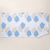 Sommerkids Rainbow and Clouds Fun Strandtuch (Vorderseite)