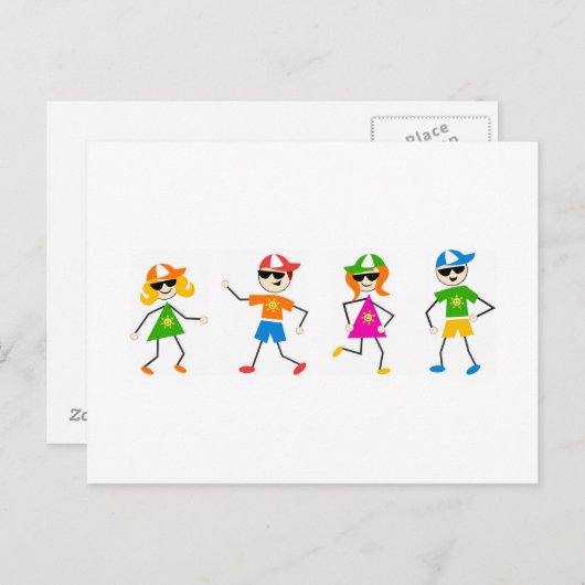 Sommerkinder Postkarte (Vorne/Hinten)