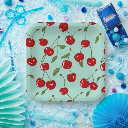 Sommerkirschen Pappteller (Party)