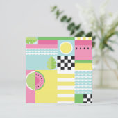 Sommerkleidung, buntes Mosaik (Stehend Vorderseite)