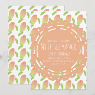 Sommerkleines Mango-Tropisches Einladungsschreiben Einladung