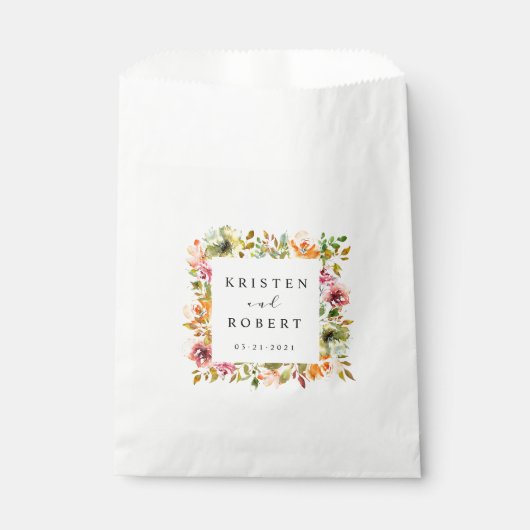 Sommerkollektive Hochzeit im Blumengarten Geschenktütchen (Vorderseite)