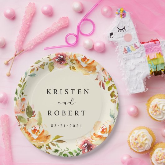 Sommerkollektive Hochzeit im Blumengarten Pappteller (Party)