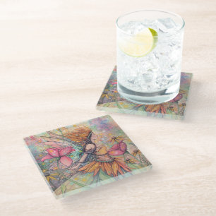 Sommerkönigin-Feerie-Illustration von Molly H Glasuntersetzer