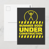 Sommerkörper im Baugewerbe Gewitterte Fitness Exze Postkarte (Vorne/Hinten)