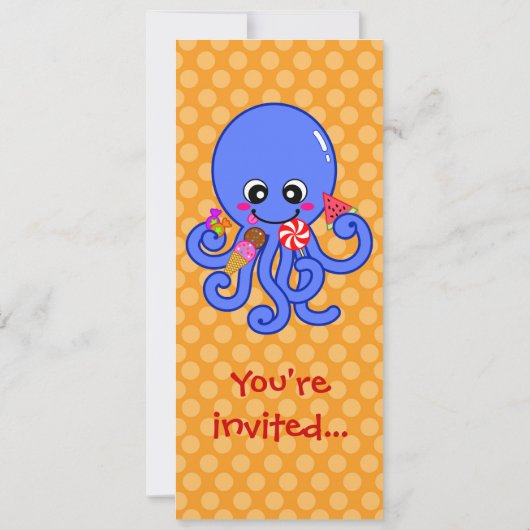 Sommerkrake Einladung (Rückseite)