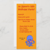 Sommerkrake Einladung (Vorderseite)