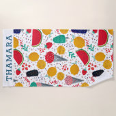 Sommerküche und Blume Strandtuch (Vorderseite)