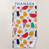 Sommerküche und Blume Strandtuch (Vorderseite)