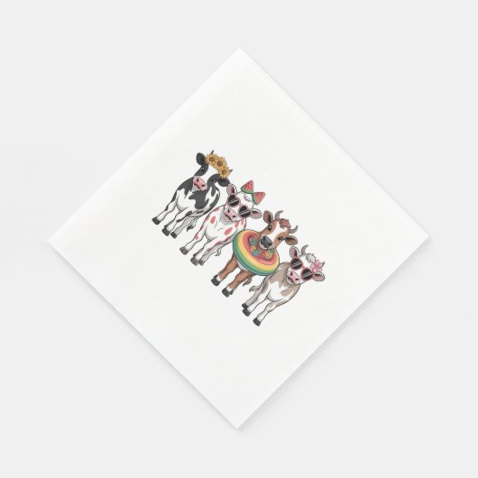 Sommerkühe, Beach Farm Serviette (Ecke)