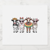 Sommerkühe PNG, Beach Farm Schaumweinetikett (Einzelnes Label)