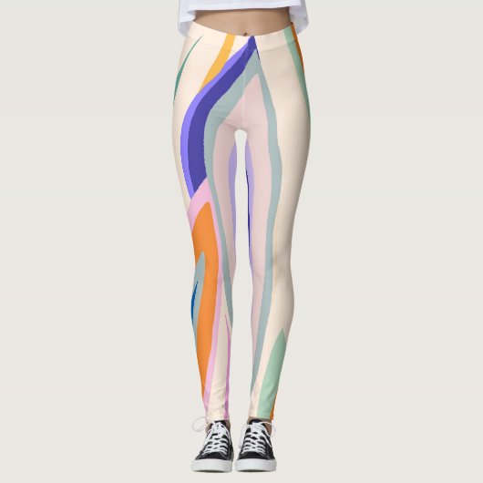 Sommerkunst: Kreatives Muster Leggings (Vorderseite)