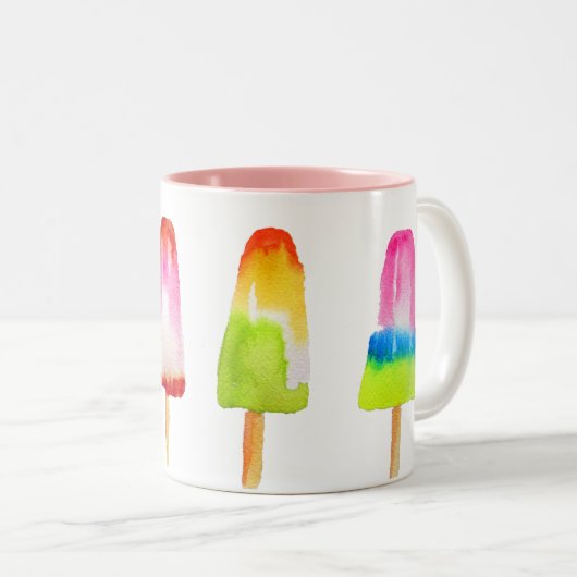 Sommerkunst Zweifarbige Tasse (VorderseiteRechts)