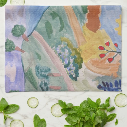 Sommerküste & Blume Handtuch (Gefaltet)