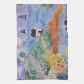 Sommerküste & Blume Handtuch (Vertikal)