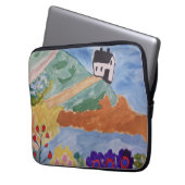 Sommerküste & Blume Laptop-Sieb Laptopschutzhülle (Vorderseite Links)