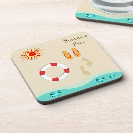 Sommerküste Getränkeuntersetzer (Linke Seite)